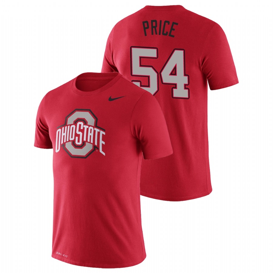 Ohio State Buckeyes Men's NCAA Billy Price #54 Scarlet Nike Legend Performance College Basketball T-Shirt VYU8249UF
